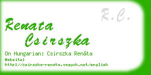 renata csirszka business card